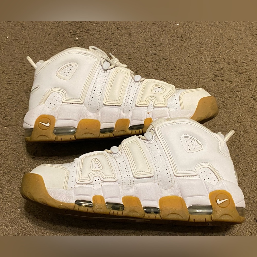 Nike Air More Uptempo Size 10 414962-103 Scottie Pippen Bulls White Gum 2016